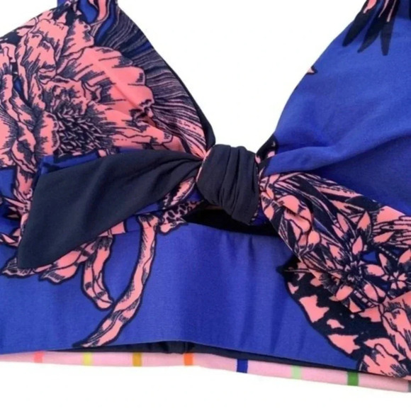 Maaji Carnival Reversible Funfair Removable Pad Bralette Bikini Top Blue S NWT - Picture 6 of 11